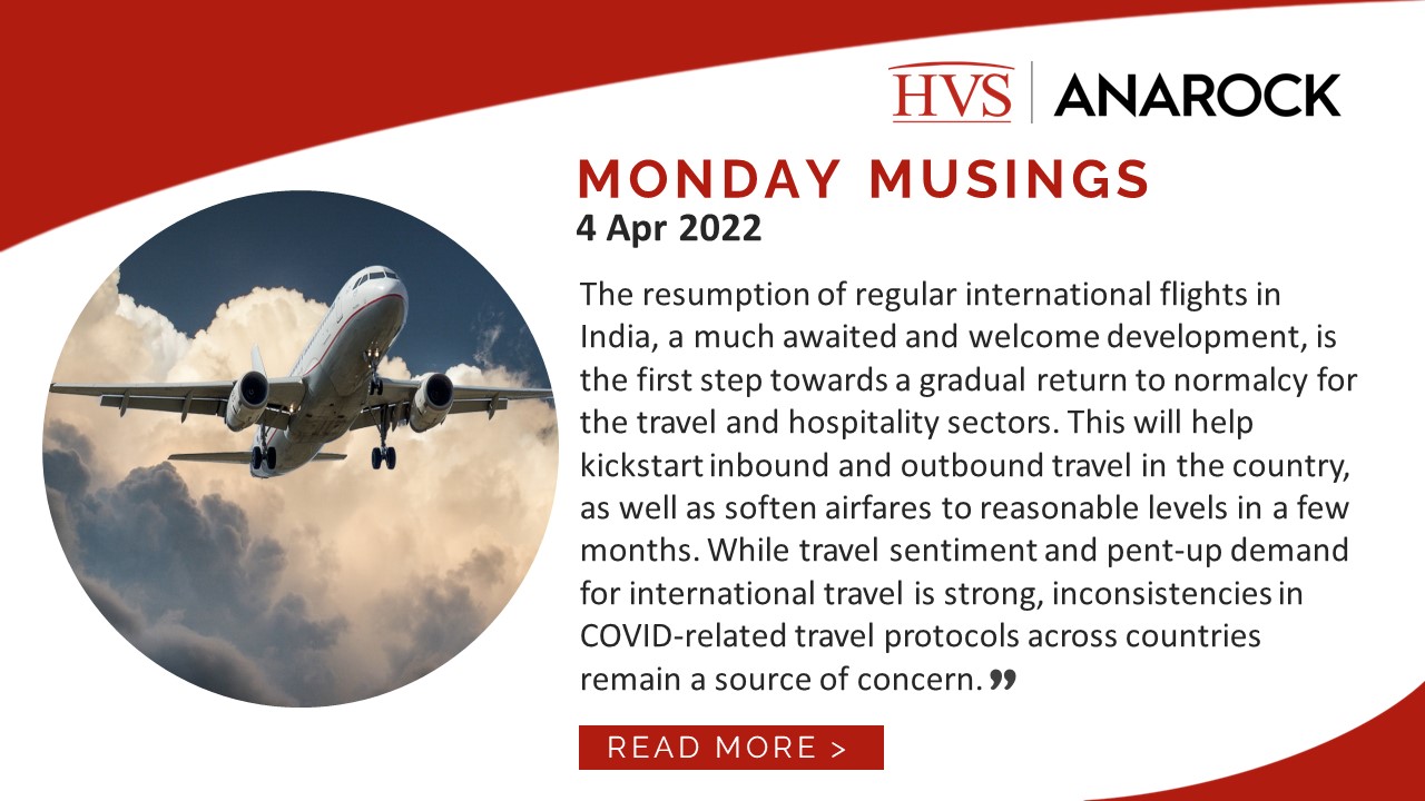 HVS Monday Musings: International Flight Resumption – A Gradual Return to Normalcy for the Indian Travel Sector