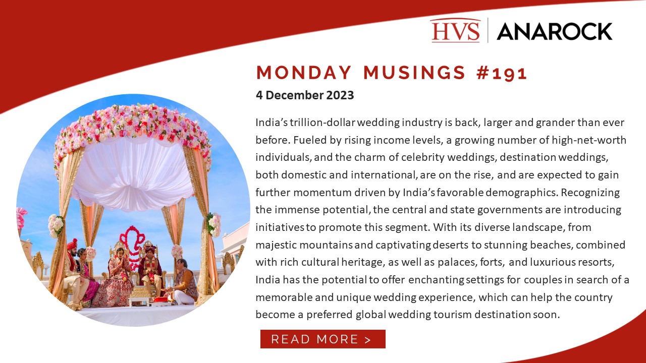 HVS Monday Musings: India’s Growing Wedding Market Grandeur 