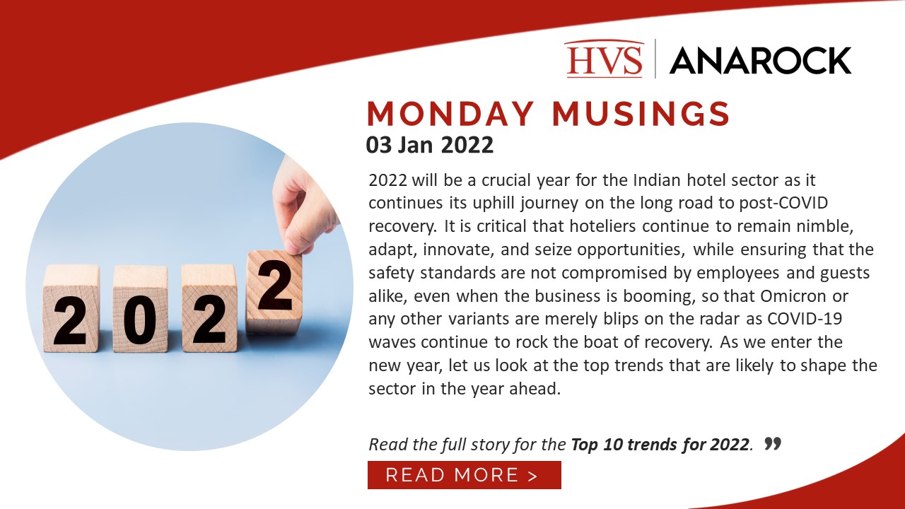 HVS Monday Musings: Indian Hotel Sector – Crystal Gazing Into 2022