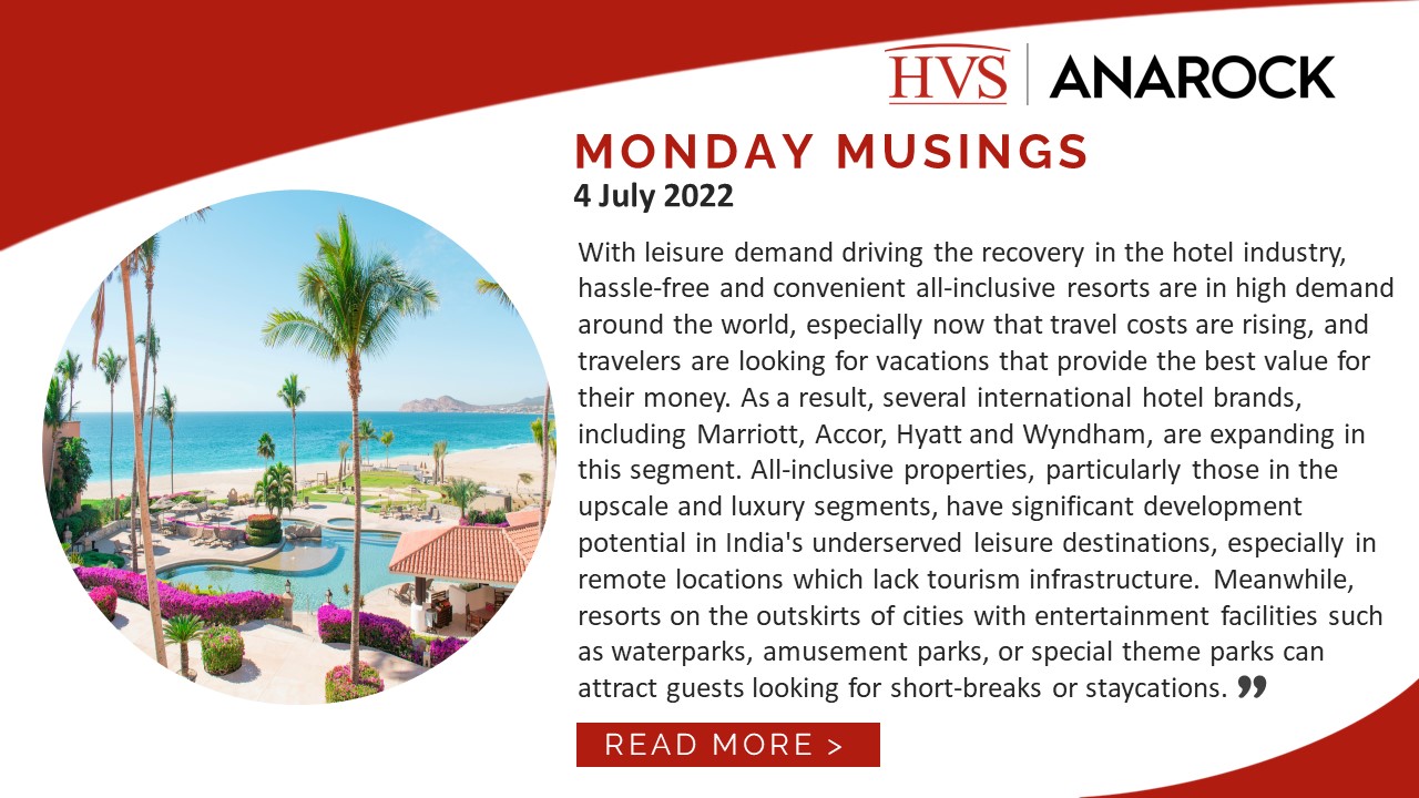 HVS Monday Musings: All-inclusive Resorts are Regaining Popularity