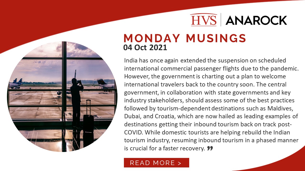 HVS Monday Musings: Is it Time to Cautiously Resume Inbound Tourism in India?