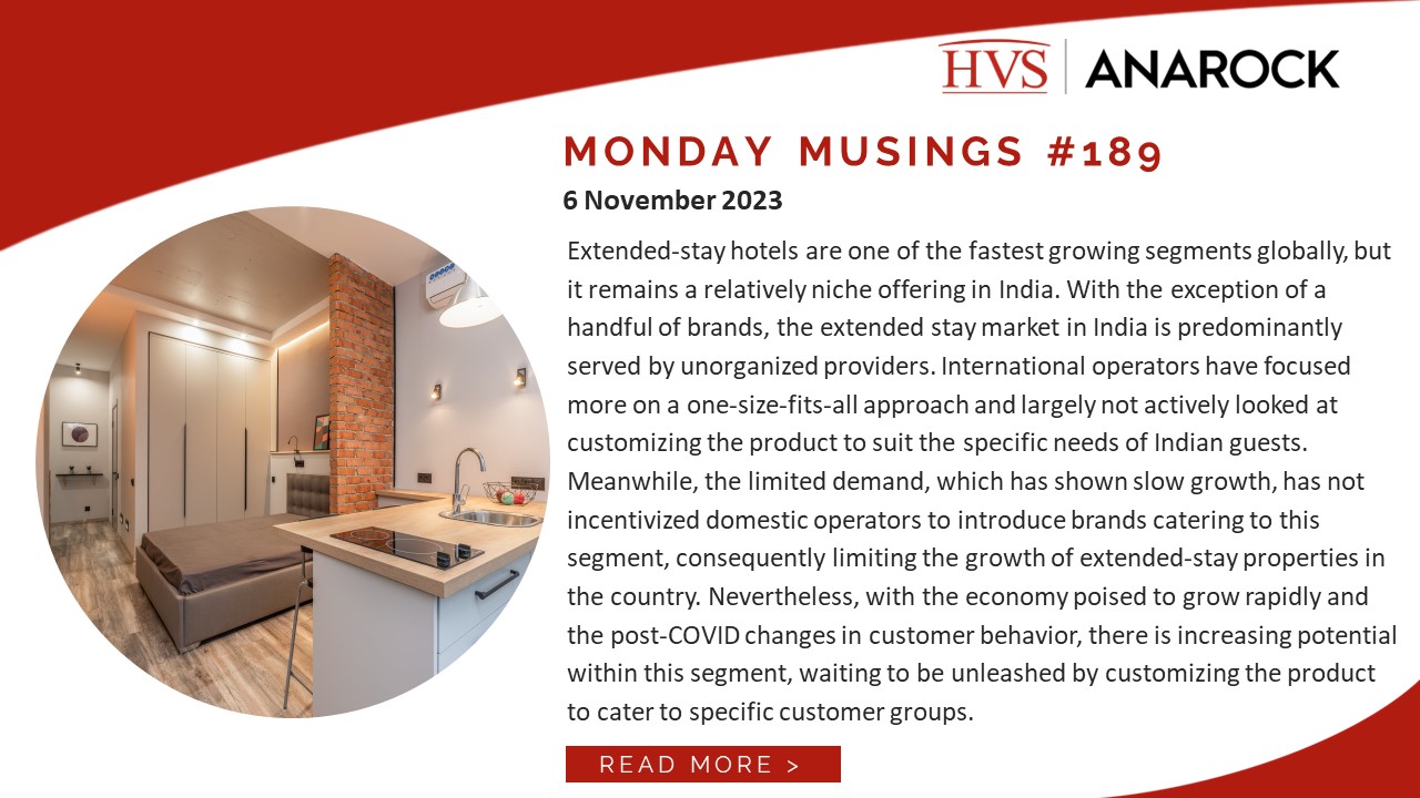 HVS Monday Musings: Unlocking the Potential of the Extended-stay Hotel Segment in India