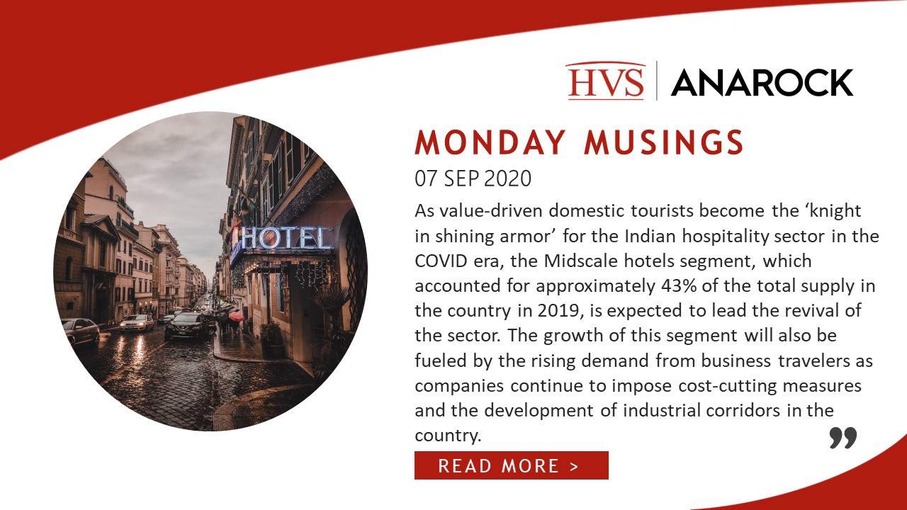 HVS Monday Musings: Mid-market Hotels to Lead the Indian Hotels Sector Revival Story