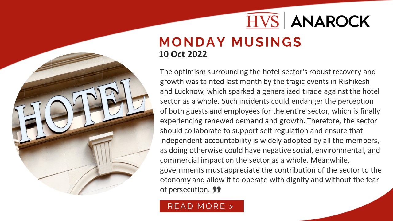 HVS Monday Musings: Self-Regulation is Essential for the Indian Hotel Industry to Build Credibility and Trust