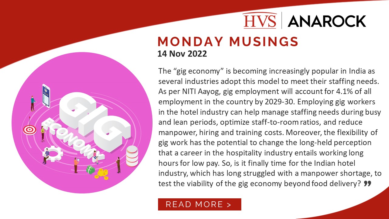 HVS Monday Musings: Can Gig Workers Help the Indian Hotel Industry Fill its Talent Gap?