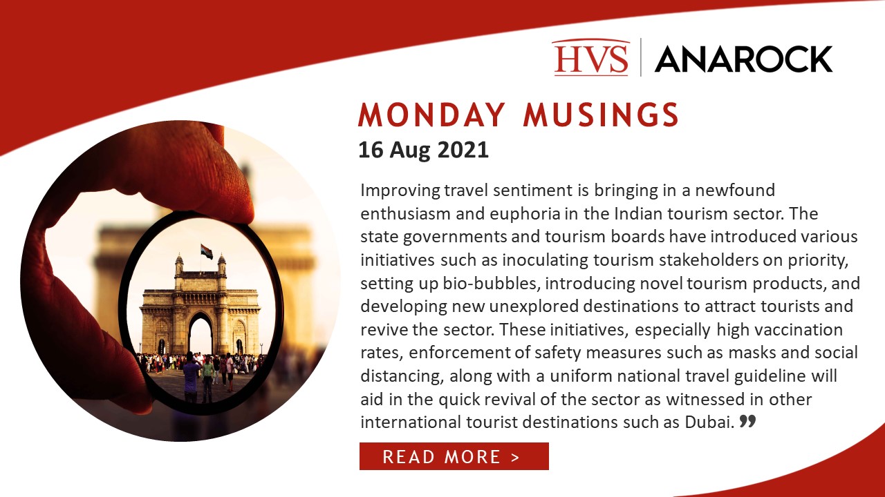 HVS Monday Musings: Government Initiatives to Rebuild Indian Tourism Post the Second Wave