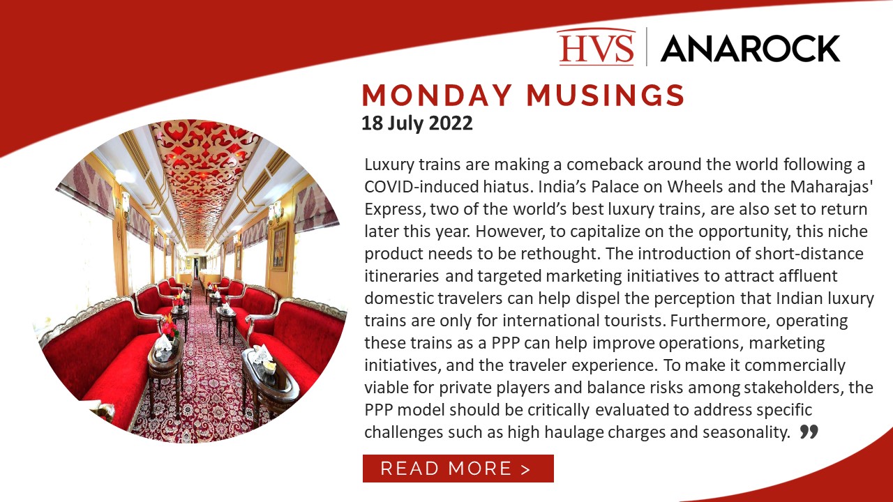 HVS Monday Musings: Reviving Luxury Trains in India