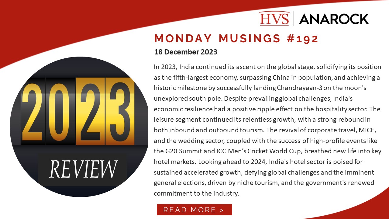HVS Monday Musings: Indian Hospitality Sector – 2023 in Review