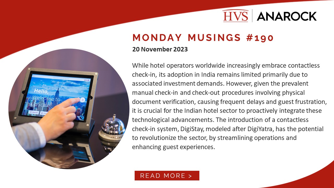 HVS Monday Musings: Embracing Contactless Check-in with DigiStay in the Indian Hotel Sector