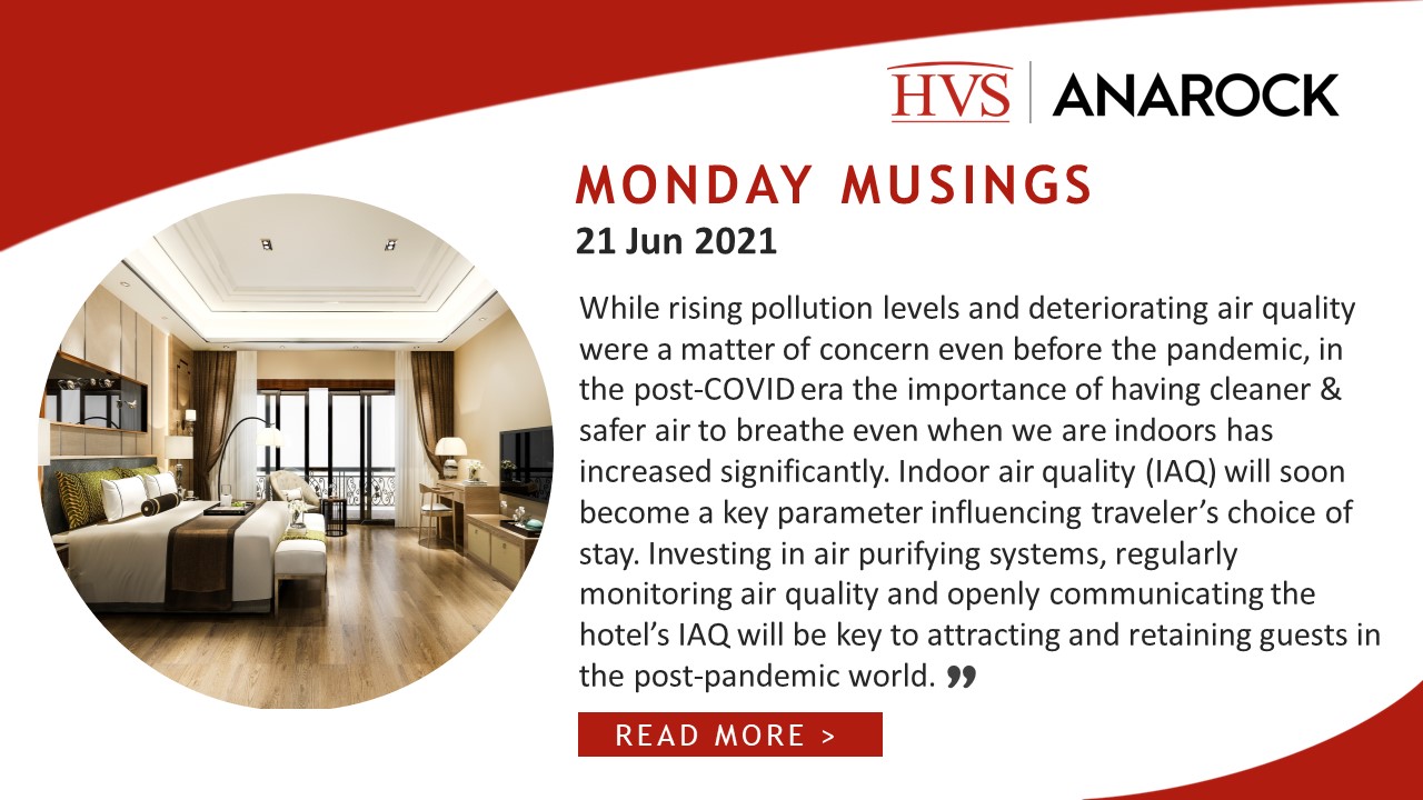 HVS Monday Musings: Indoor Air Quality May Define Your Choice of Future Hotel Stays 