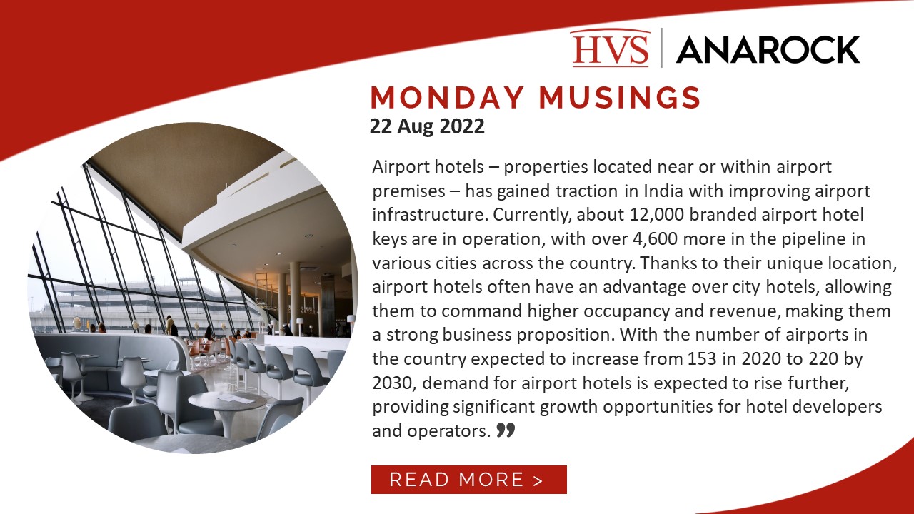 HVS Monday Musings: Airport Hotels: A Growing Trend in India