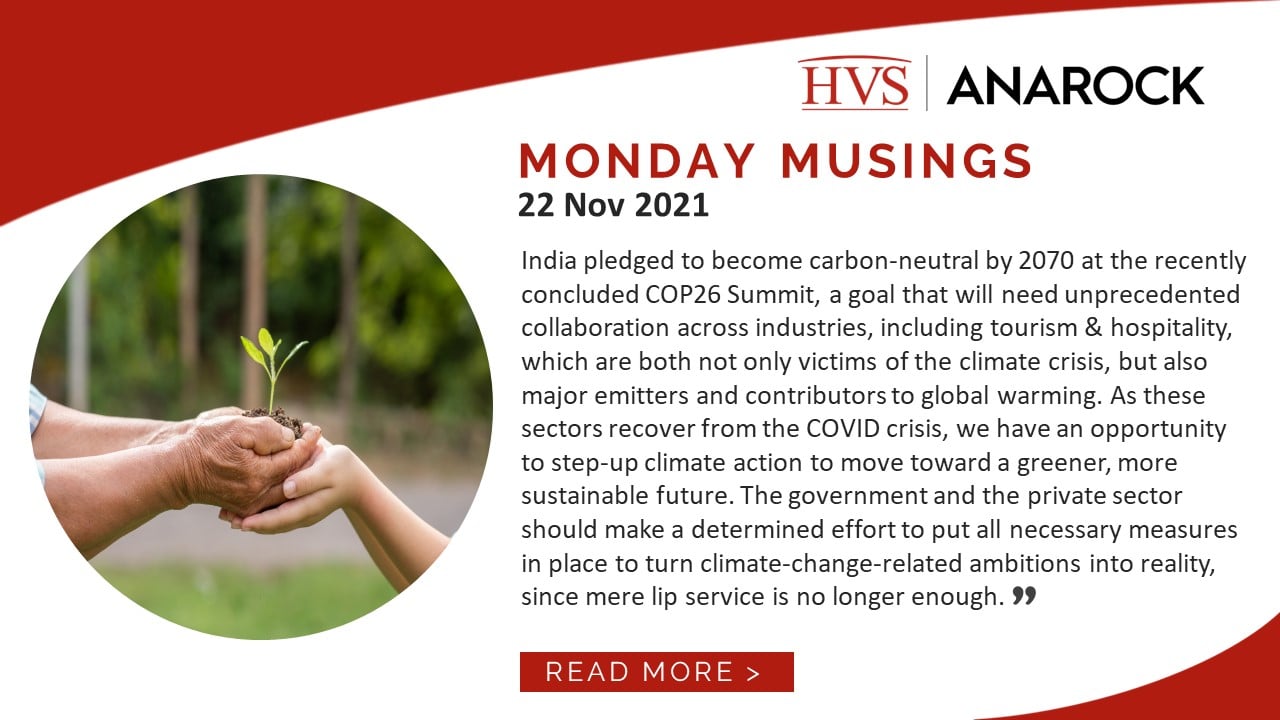 HVS Monday Musings: Sustainability in the Hotel Industry is Crucial to Combat Climate Change