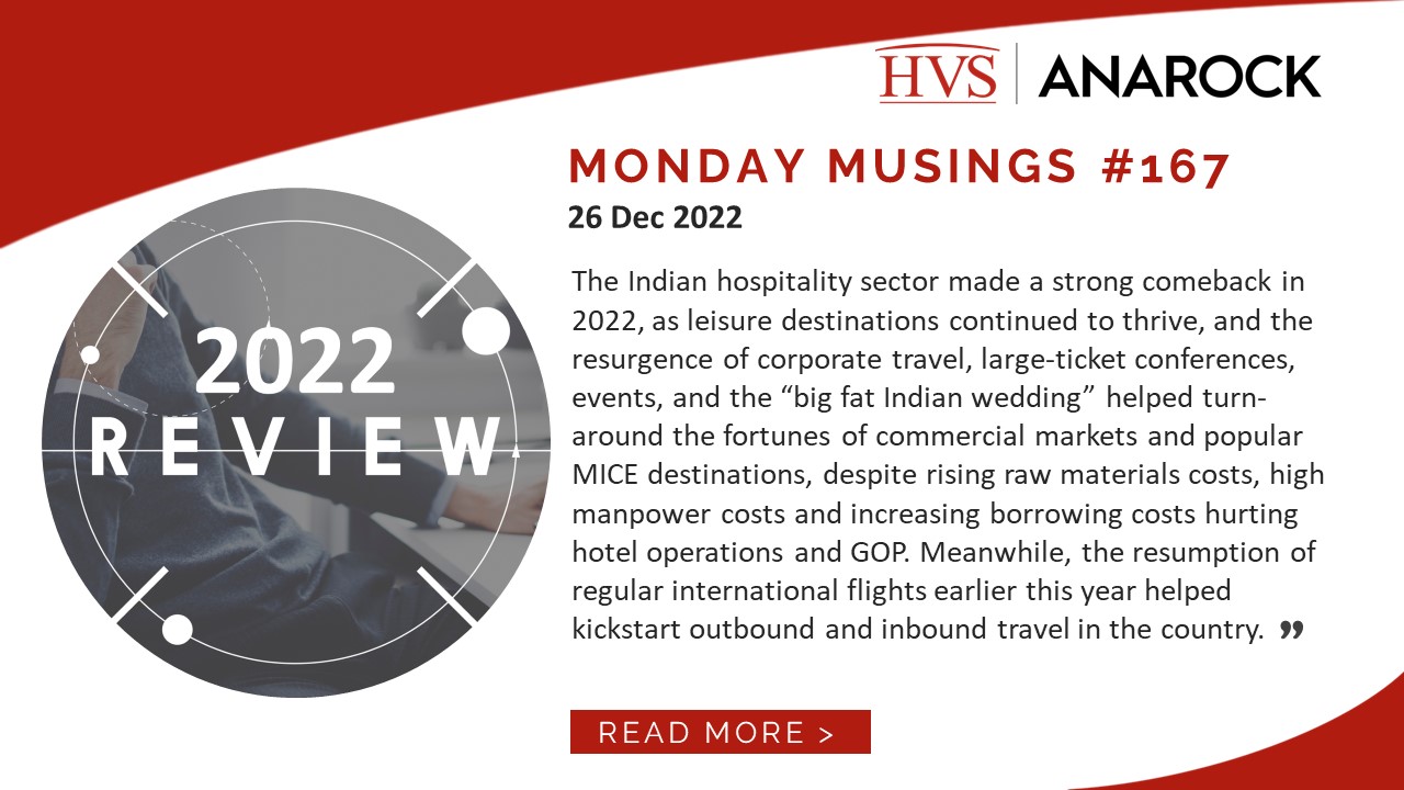 HVS Monday Musings: Indian Hospitality Sector – 2022 in Review