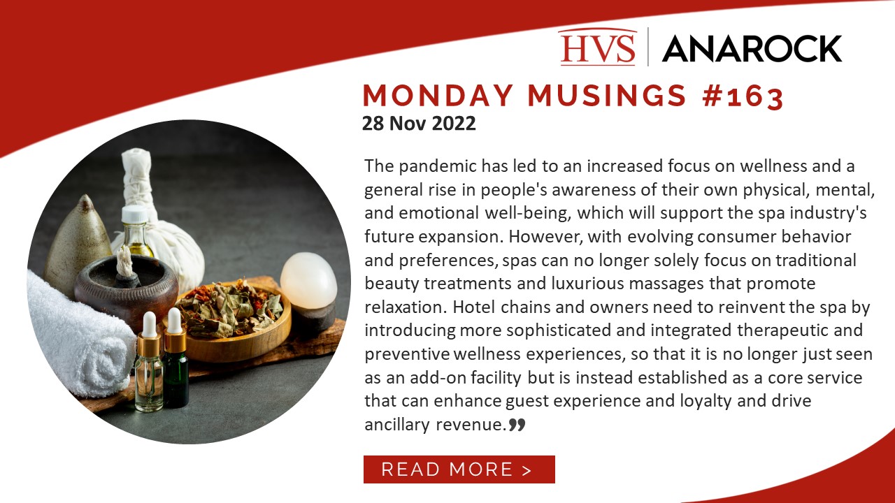 HVS Monday Musings: Hotel Spas – Rewriting the Narrative