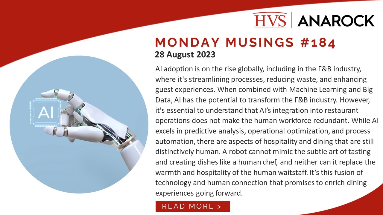 HVS Monday Musings: Transforming Dining Experiences with Artificial Intelligence