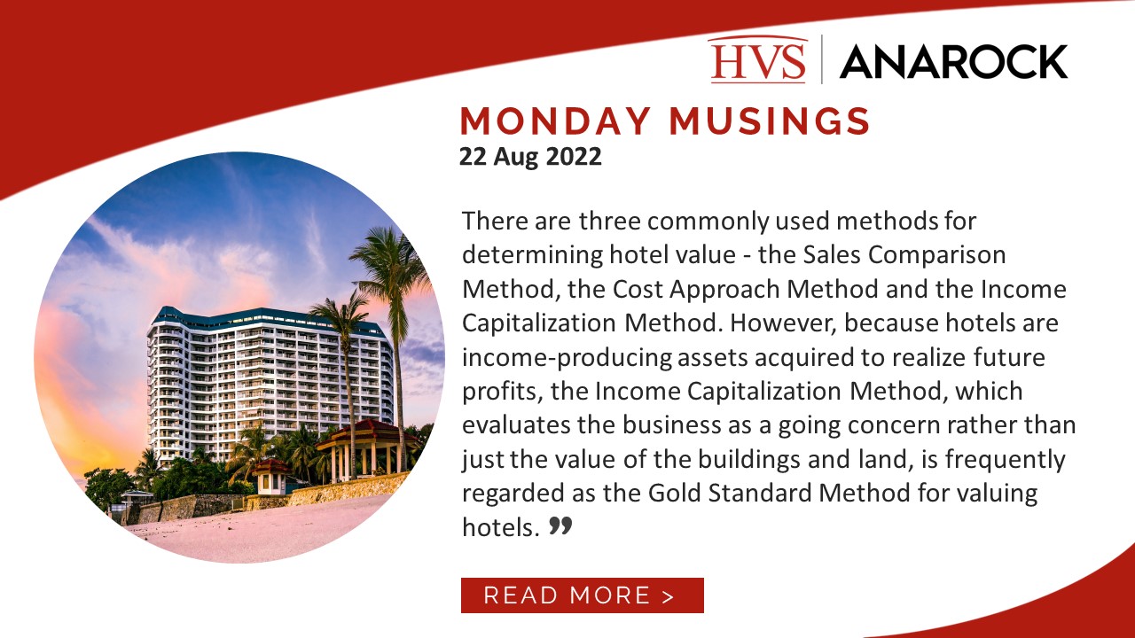 HVS Monday Musings: Income Capitalization Approach – The Gold Standard for Valuing Hotels 