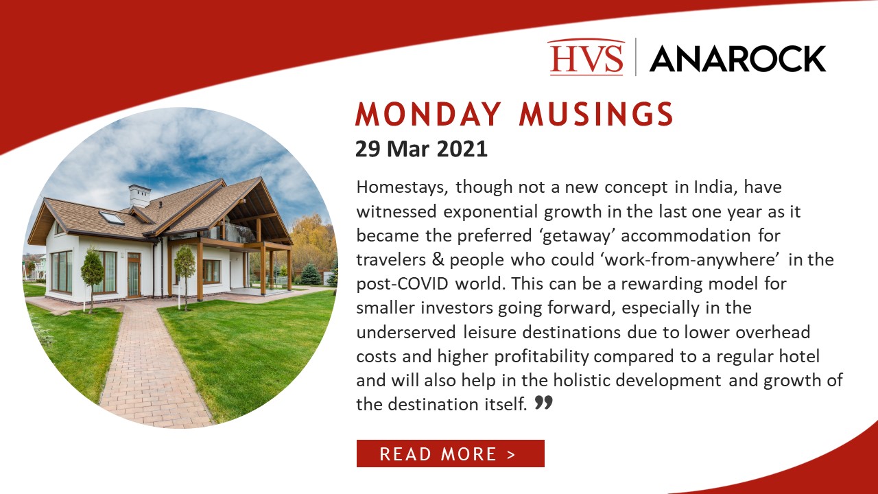 HVS Monday Musings: Homestays in India are Gaining Popularity in the Post-COVID Era