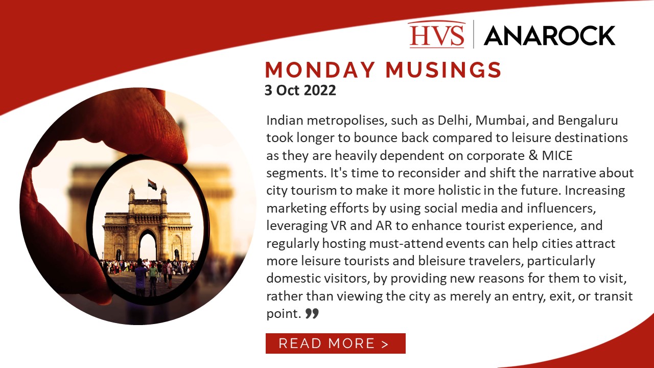 HVS Monday Musings: Reinventing City Tourism in India