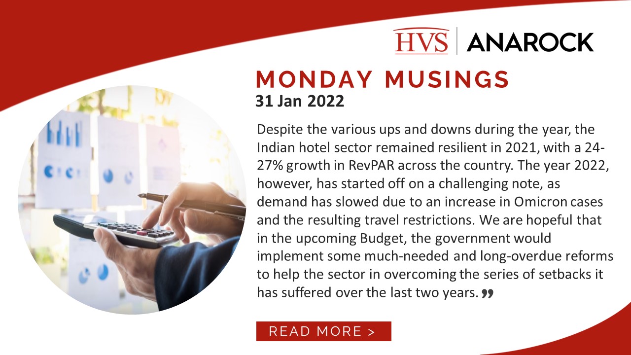 HVS Monday Musings: Indian Hotel Sector – 2021 Performance Review