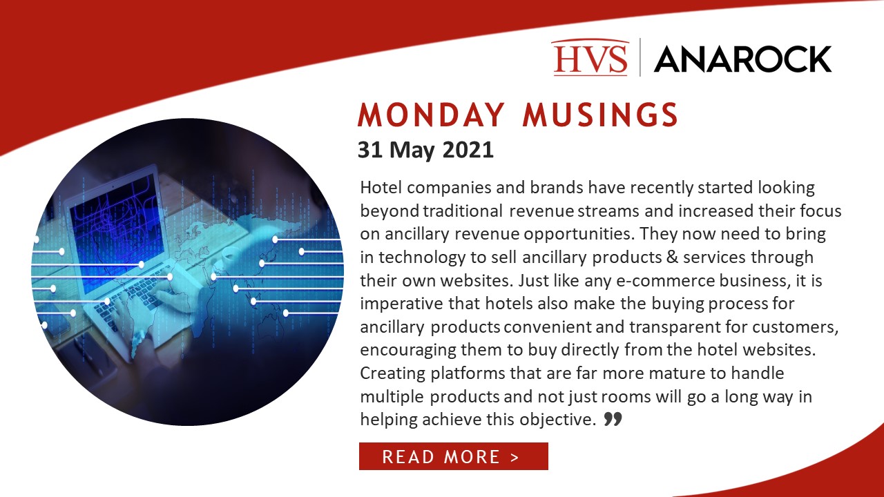 HVS Monday Musings: Tech Driven Ancillary Revenue Push in Indian Hotels Sector