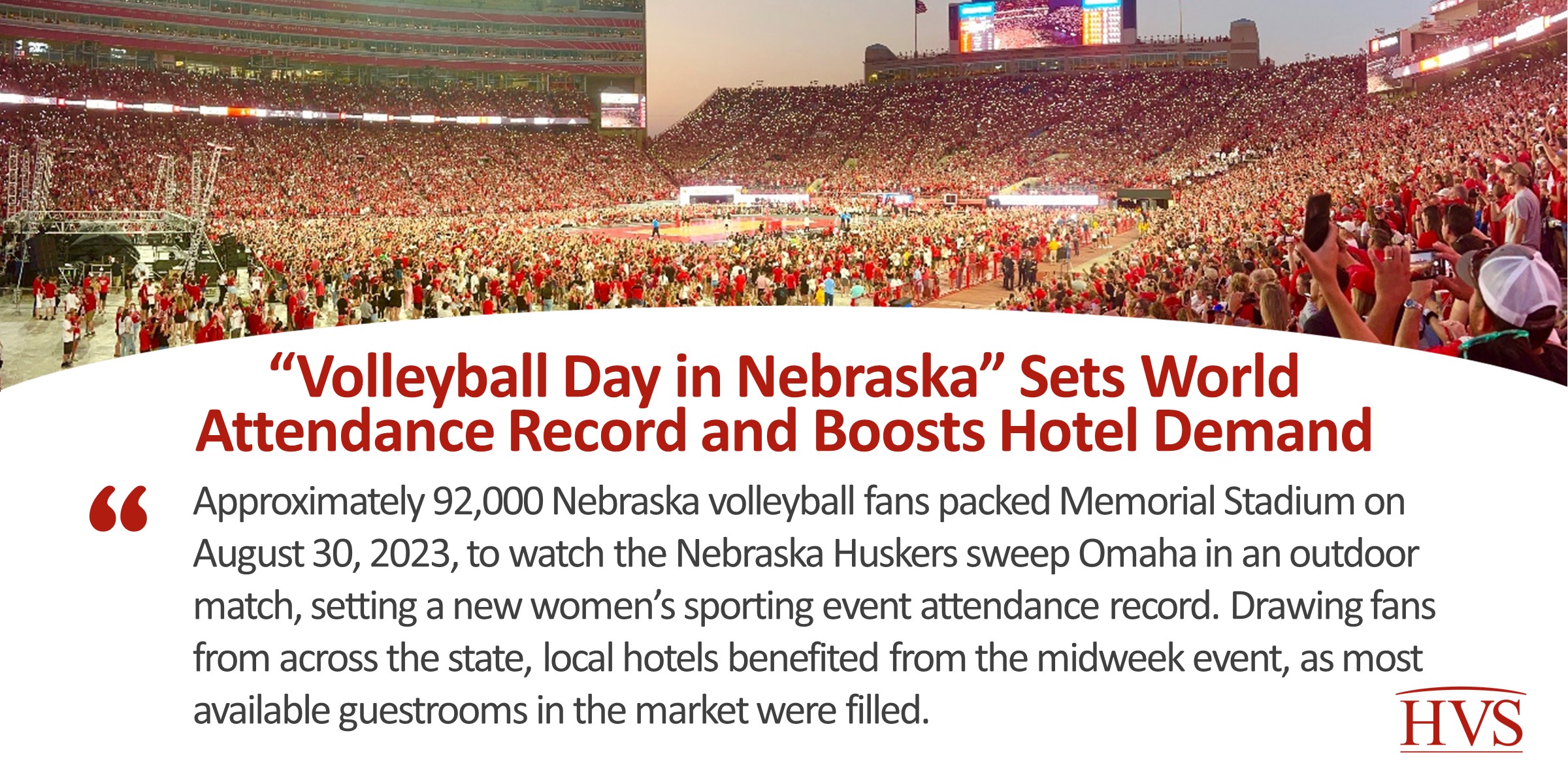 HVS “Volleyball Day in Nebraska” Sets World Attendance Record and